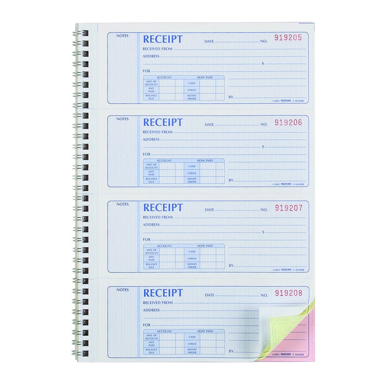 Rediform Formguard Money Receipt Book, 2.75 x 7 Inch, 4x100 Receipts (8L808R) - Image 3
